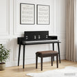 Vidaxl studiobureau zwart eiken 110 x 36 x 19,5 cm bewerkt hout