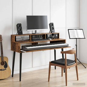 Vidaxl studiobureau oud hout 130 x 42,5 x 36 cm bewerkt hout