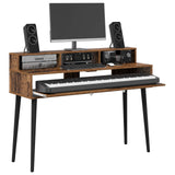 Vidaxl studiobureau oud hout 130 x 42,5 x 36 cm bewerkt hout