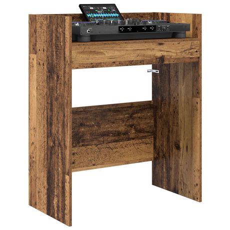 Vidaxl dj tafel oud hout 102 x 45 x 102 cm bewerkt hout
