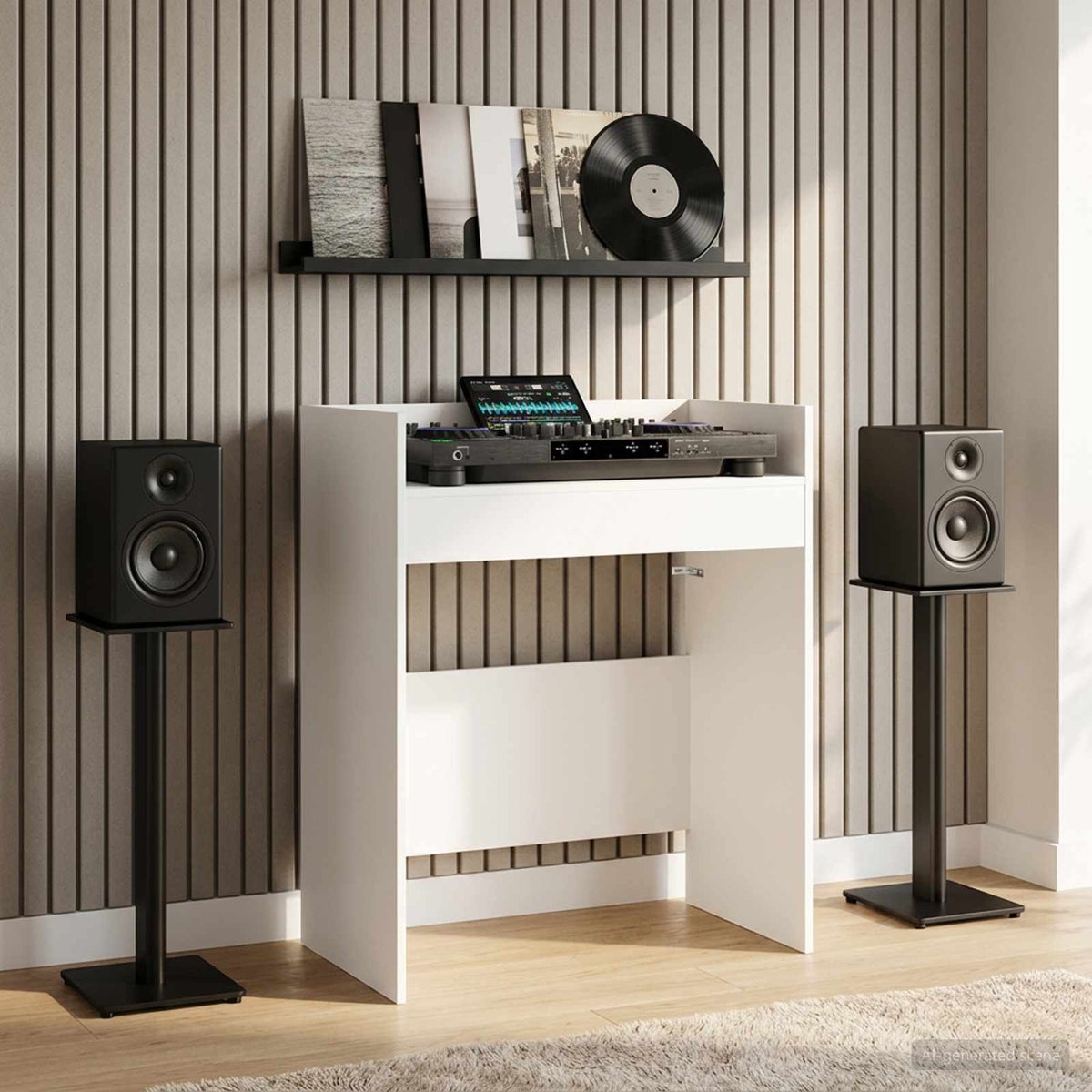 Vidaxl dj tafel wit 82 x 45 x 102 cm bewerkt hout