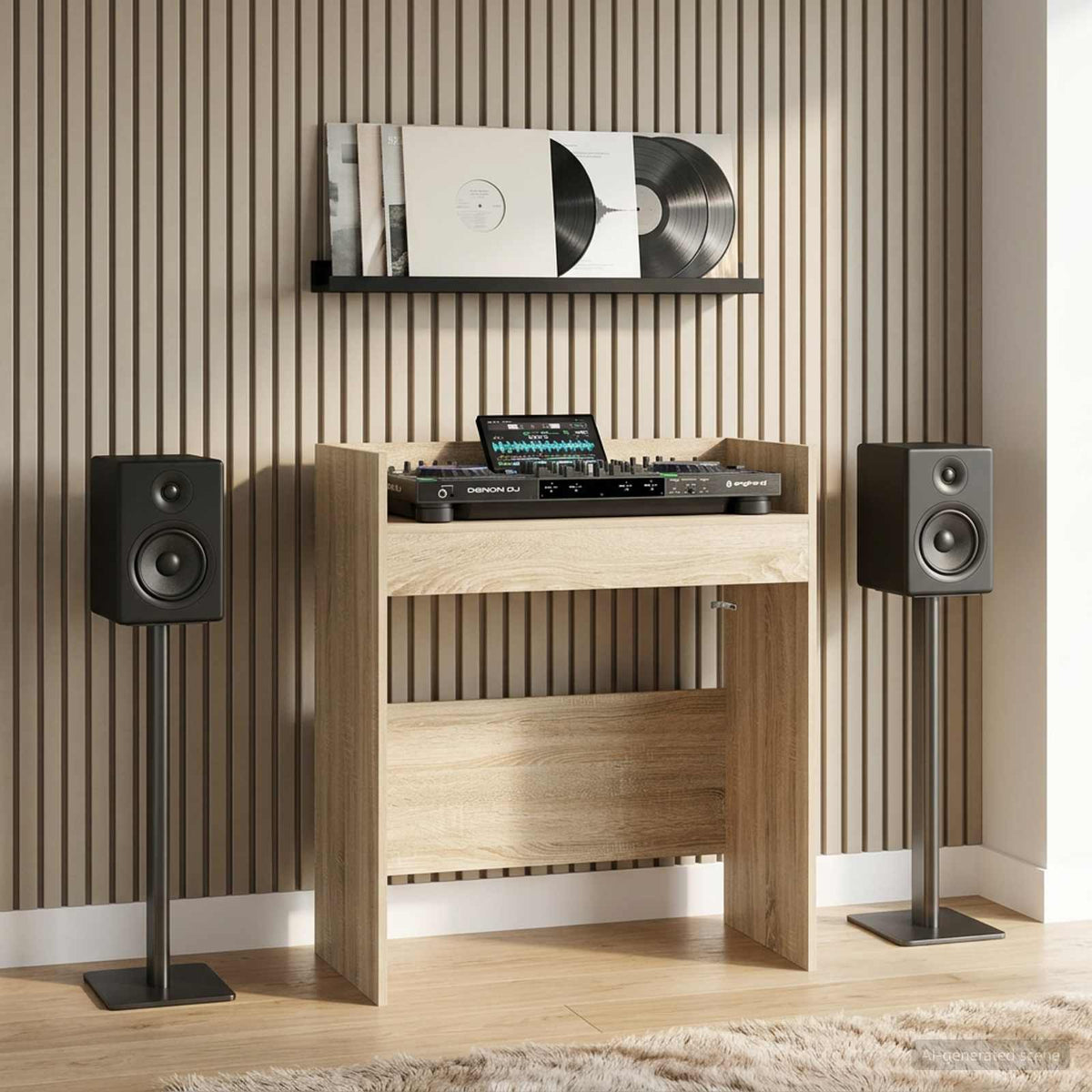 Vidaxl dj tafel sonoma eiken 62 x 45 x 102 cm bewerkt hout