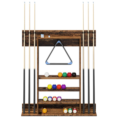 Vidaxl biljartkeu standaard bewerkt hout 93 x 12 x 103 cm oud hout
