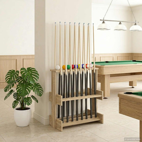 Vidaxl biljartkeu standaard bewerkt hout 60 x 35 x 60 cm sonoma eiken