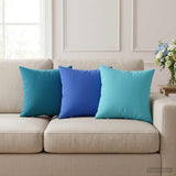 Vidaxl kussensloop 2 pcs heerlen koninklijk blauw 30 x 30 cm polyester