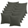 Vidaxl kussensloop 12 pcs heerlen antracietkleurig 40 x 40 cm corduroy