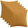 Vidaxl kussensloop 6 pcs heerlen geel 40 x 40 cm corduroy