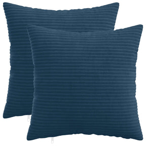 Vidaxl kussensloop 2 st heerlen marineblauw 40 x 40 cm corduroy