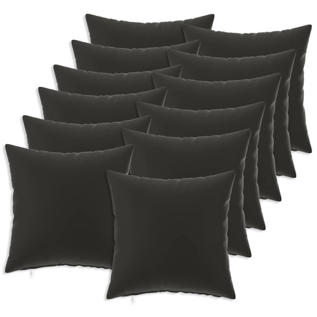 Vidaxl kussensloop 12 st heerlen zwart 40 x 40 cm polyester