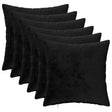Vidaxl kussensloop 6 pcs heerlen zwart 40 x 40 cm flanel