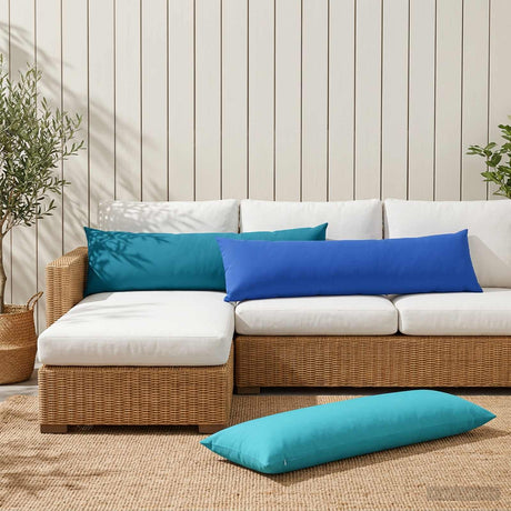 Vidaxl kussensloop heerlen turquoise 40 x 145 cm polyester