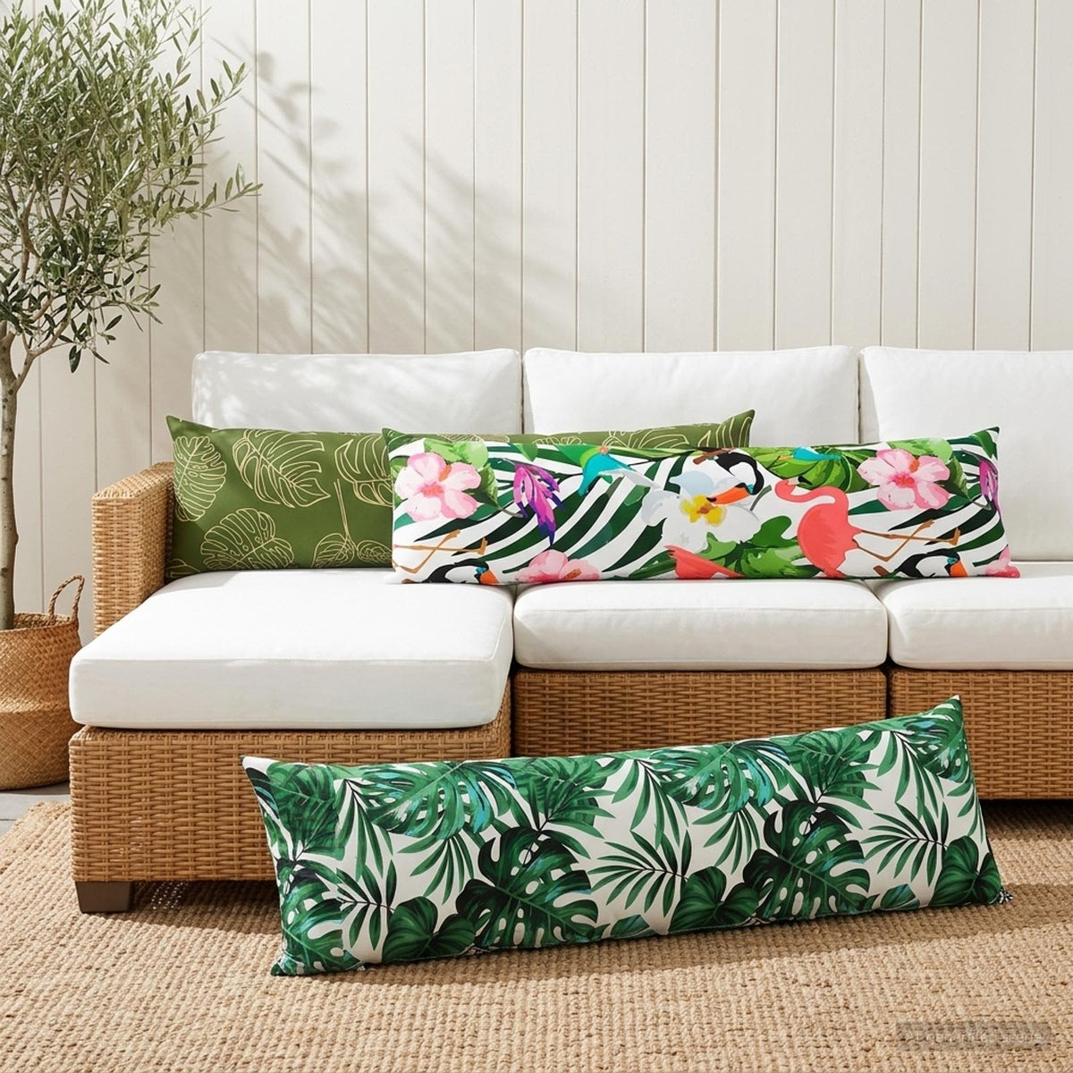 Vidaxl kussensloop heerlen meerkleurig 40 x 145 cm polyester