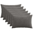 Vidaxl kussensloop 6 pcs heerlen donkergrijs 40 x 60 cm corduroy