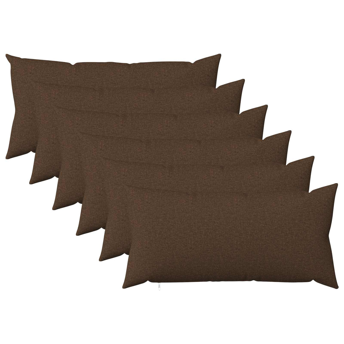 Vidaxl kussensloop 6 st heerlen bruin 40 x 70 cm stof