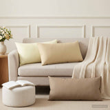 Vidaxl kussensloop 2 pcs heerlen beige 40 x 70 cm polyester