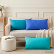 Vidaxl kussensloop 2 pcs heerlen turquoise 40 x 80 cm polyester