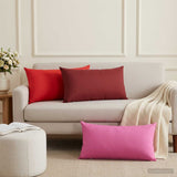 Vidaxl kussensloop 2 pcs heerlen roze 40 x 70 cm polyester