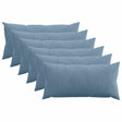 Vidaxl kussensloop 6 pcs heerlen blauw 40 x 80 cm corduroy