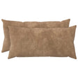 Vidaxl kussensloop 2 pcs heerlen taupe 40 x 80 cm microfiber fleece
