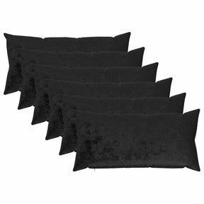 Vidaxl kussensloop 6 pcs heerlen zwart 40 x 80 cm flanel