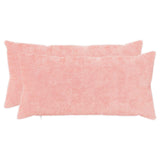 Vidaxl kussensloop 2 st heerlen roze 40 x 80 cm nep konijnenbont