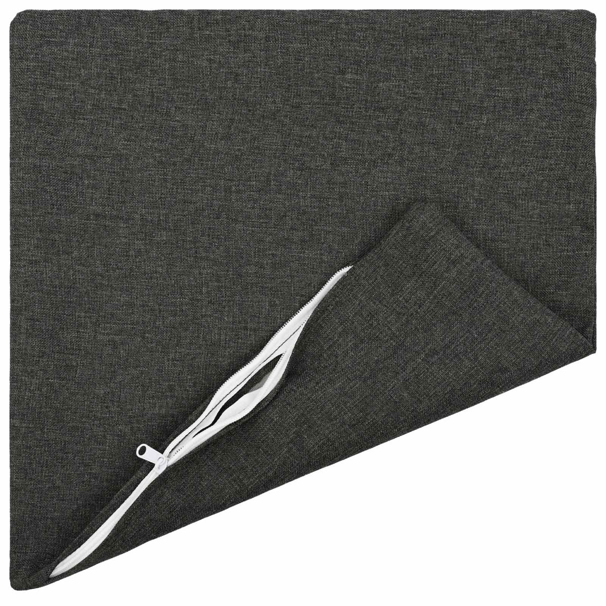 Vidaxl kussensloop 12 st heerlen donkergrijs 45 x 45 cm stof