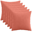 Vidaxl kussensloop 6 pcs heerlen rood-oranje 50 x 50 cm corduroy