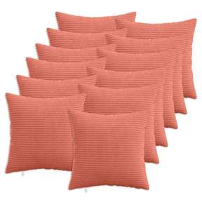 Vidaxl kussensloop 12 pcs heerlen rood-oranje 50 x 50 cm corduroy