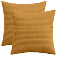 Vidaxl kussensloop 2 pcs heerlen geel 50 x 50 cm corduroy