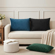 Vidaxl kussensloop 6 pcs heerlen zwart 50 x 70 cm fluweel