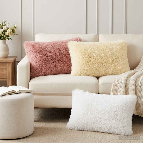 Vidaxl kussensloop 6 pcs heerlen wit 50 x 70 cm pv fleece