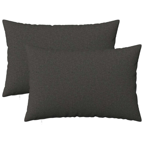 Vidaxl kussensloop 2 st heerlen donkergrijs 50 x 75 cm stof