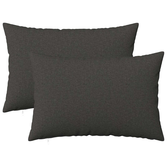 Vidaxl kussensloop 2 st heerlen donkergrijs 50 x 75 cm stof