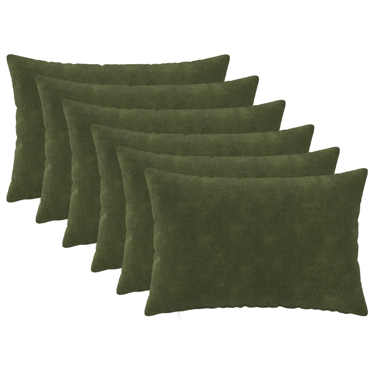 Vidaxl kussensloop 6 pcs heerlen groen 50 x 75 cm microfiber fleece