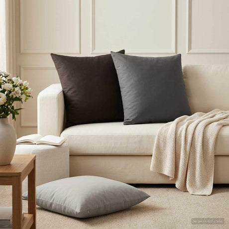 Vidaxl kussensloop 2 pcs heerlen antraciet 60 x 60 cm polyester