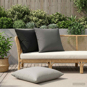 Vidaxl kussensloop 2 pcs heerlen antraciet 65 x 65 cm polyester
