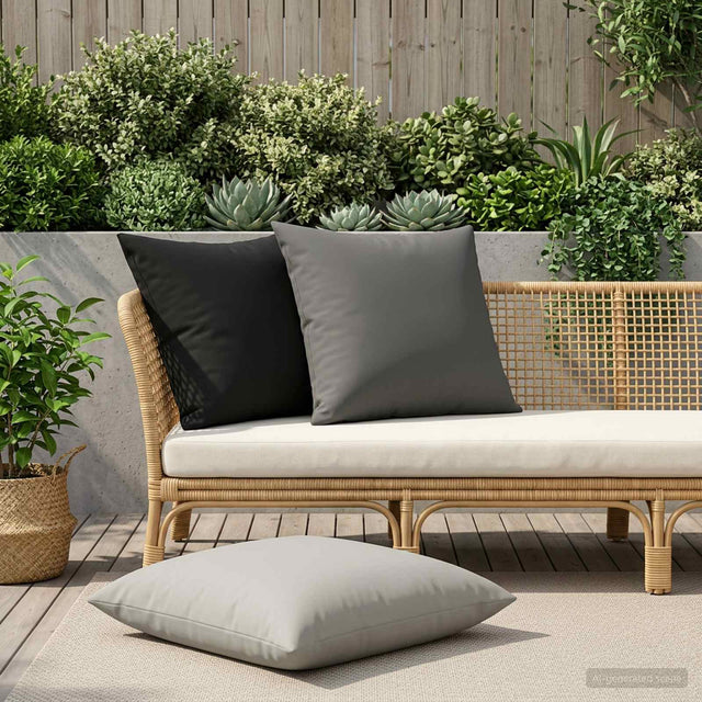 Vidaxl kussensloop 2 pcs heerlen antraciet 65 x 65 cm polyester