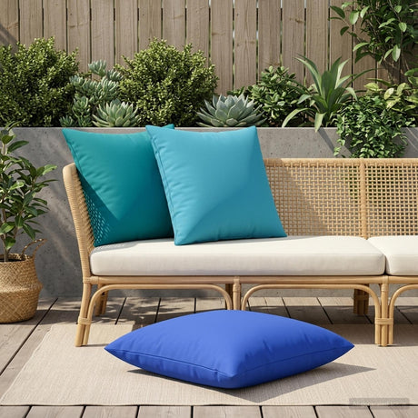 Vidaxl kussensloop 2 pcs heerlen lichtblauw 65 x 65 cm polyester