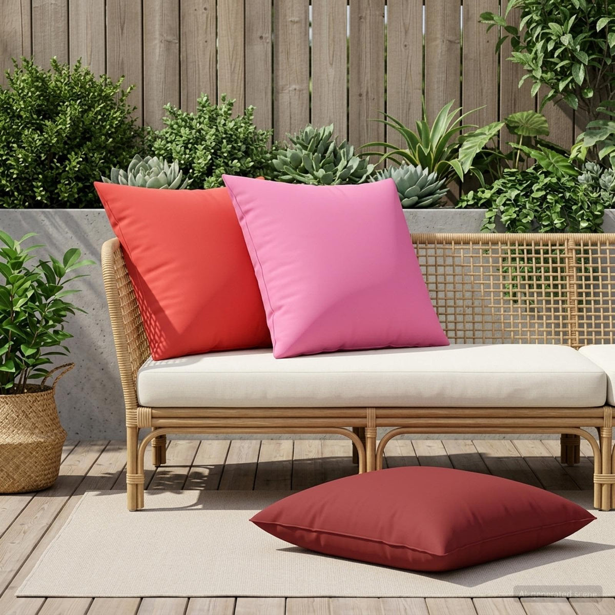 Vidaxl kussensloop 2 pcs heerlen rood 65 x 65 cm polyester