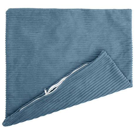 Vidaxl kussensloop 2 pcs heerlen blauw 80 x 80 cm corduroy