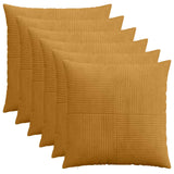 Vidaxl kussensloop 6 pcs almelo geel 65 x 65 cm corduroy