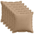 Vidaxl kussensloop 6 st houten bruin 35 x 35 cm corduroy