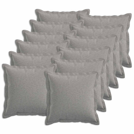 Vidaxl kussensloop 12 st houten wolkengrijs 40 x 40 cm faux linnen