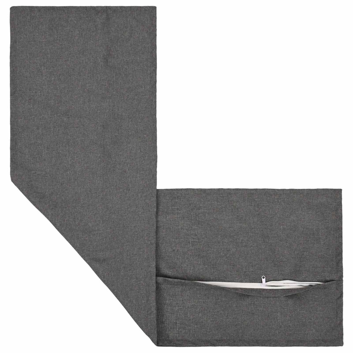Vidaxl kussensloop 2 pcs houten lichtgrijs 40 x 145 cm faux linnen