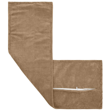 Vidaxl kussensloop houten taupe 40 x 145 cm microfiber fleece