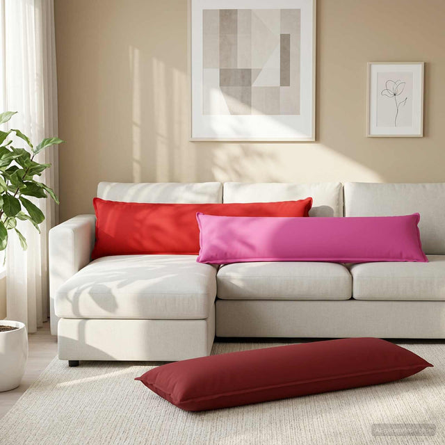 Vidaxl kussensloop 2 st houten rood 40 x 145 cm polyester