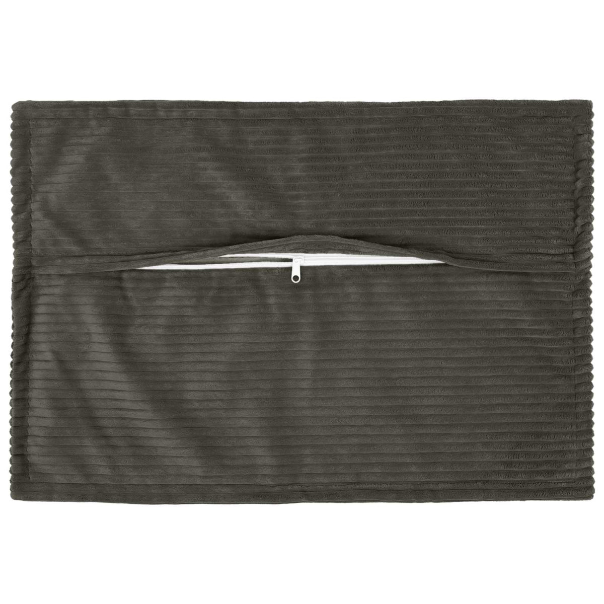 Vidaxl kussensloop 6 st houten antraciet 40 x 60 cm corduroy