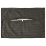 Vidaxl kussensloop 6 st houten antraciet 40 x 60 cm corduroy