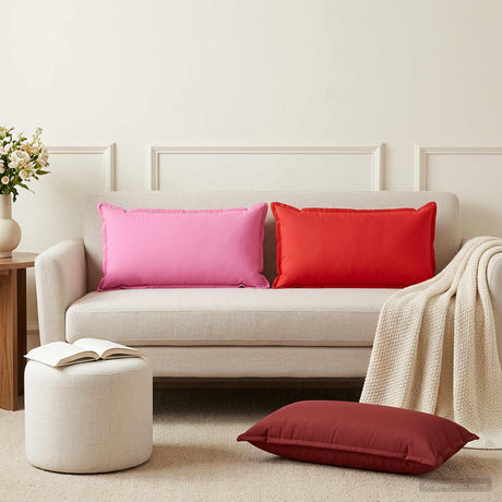 Vidaxl kussensloop 6 st houten roze 40 x 80 cm polyester
