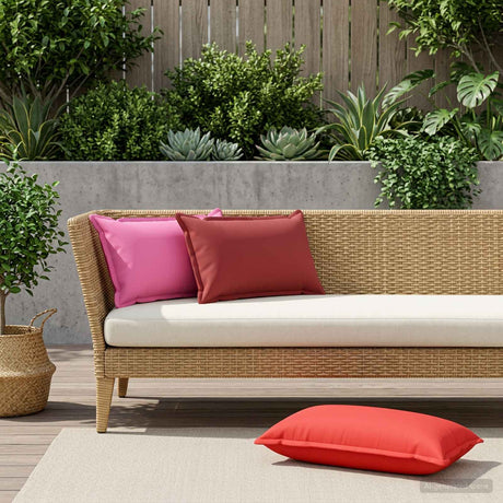 Vidaxl kussensloop 6 st houten roze 40 x 70 cm polyester